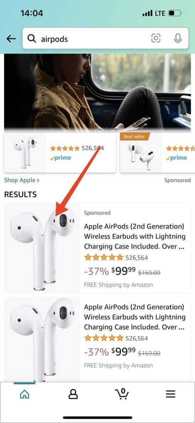 Sharing Product Link on the Amazon App from The iPhone1
