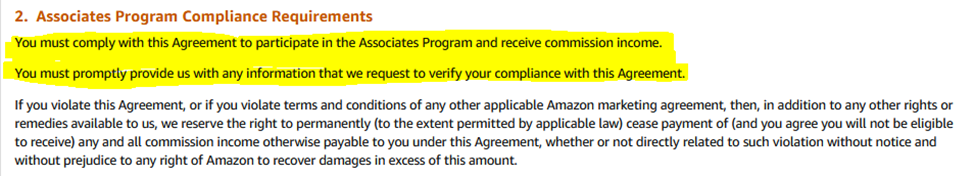 Amazon Affiliate Program Requirements2