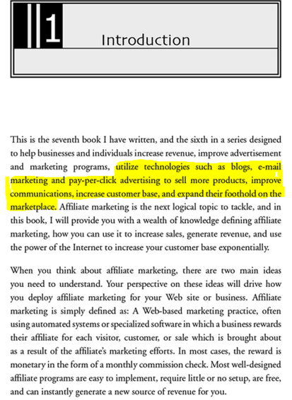 First page - The Complete Guide to Affiliate Marketing on the Web by Bruce C. Brown