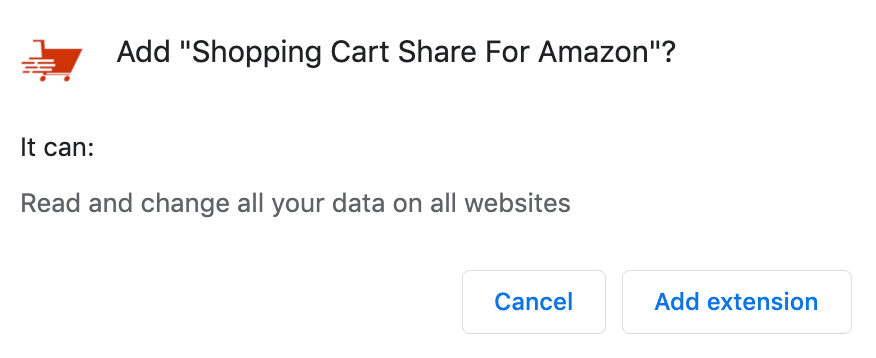 Use the Shopping Cart Share extension1